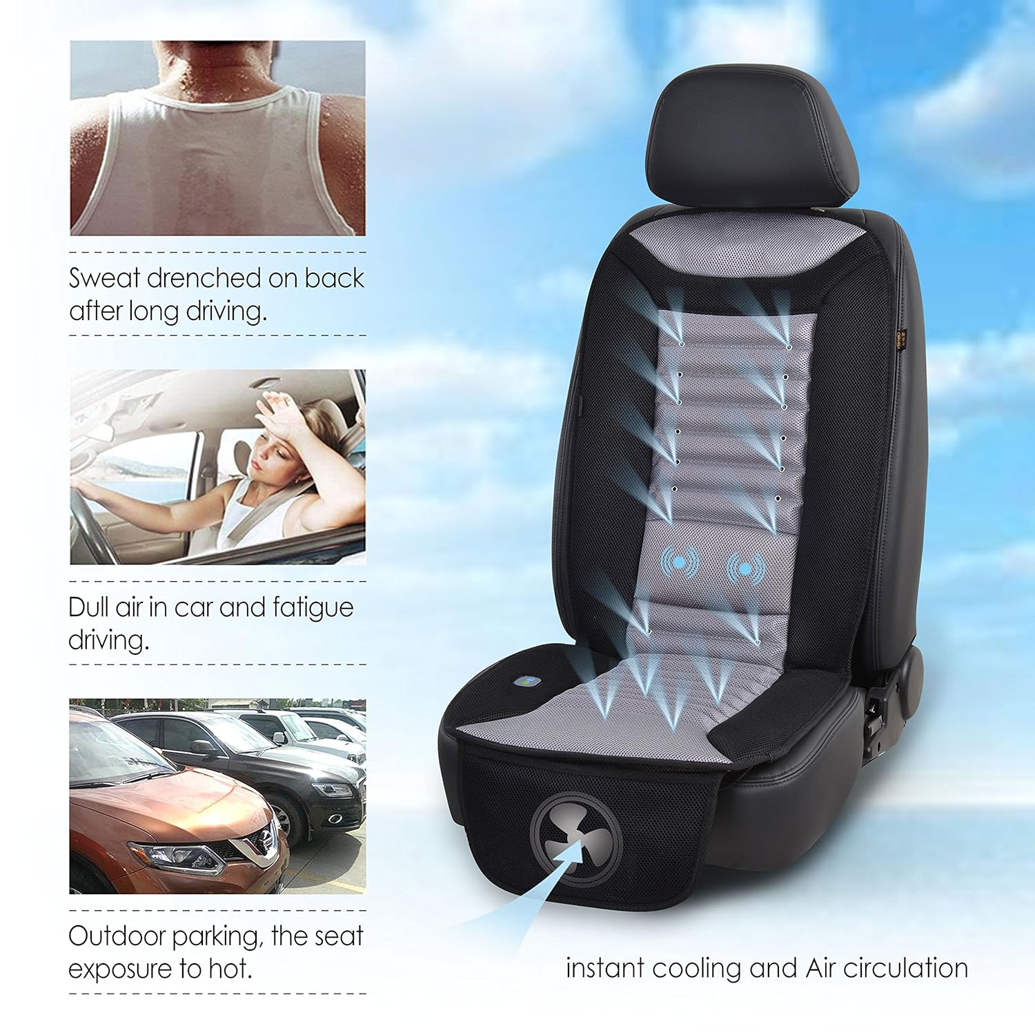 Car Seat Cooling Pad Cooling Car Seat Cushion with Massage Car Seat Cooling Pad Cooling Car Seat Cushion with Massage