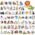 65 PCS Animal Magnets, Adorable Magnetic Animal with Name Fridge Magnets-Wild Animal, Farm Animal & Marine Animal-Thickened Cardstock Refrigerator Magnets Cute Educational Learning Toys for Kids 3+