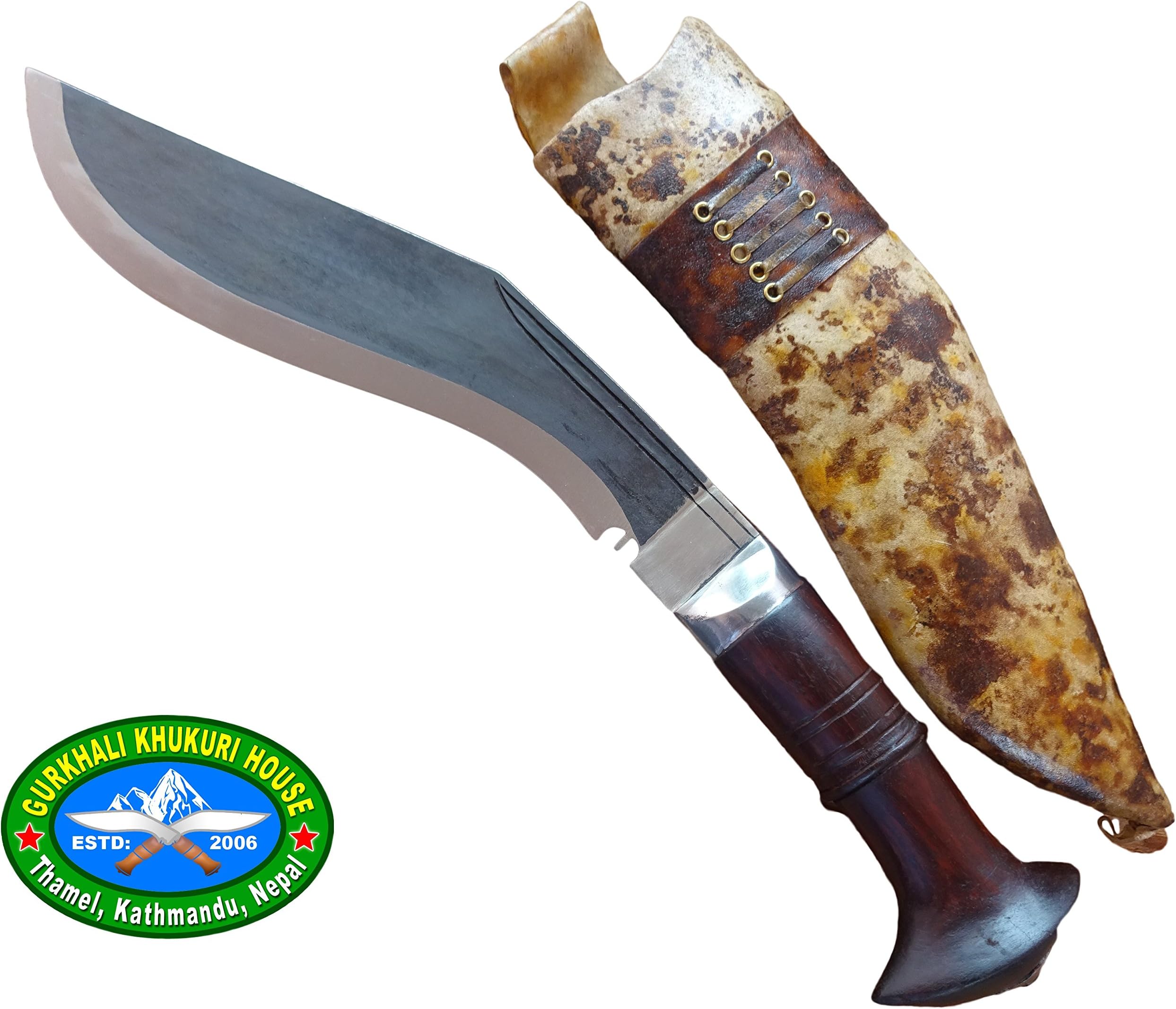 Professional Non Rust Steel Butcher Knife. Heavy Duty Meat Cleaver Slicing Knife, wooden blocks Kukri, Khukuri