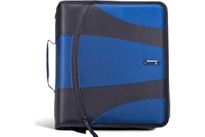 Case-it The Dual 2.0 Zipper Binder - Two 2 Inch D-Rings - 5 Subject File Folder - Multiple Pockets - 800 Sheet Capacity - Com