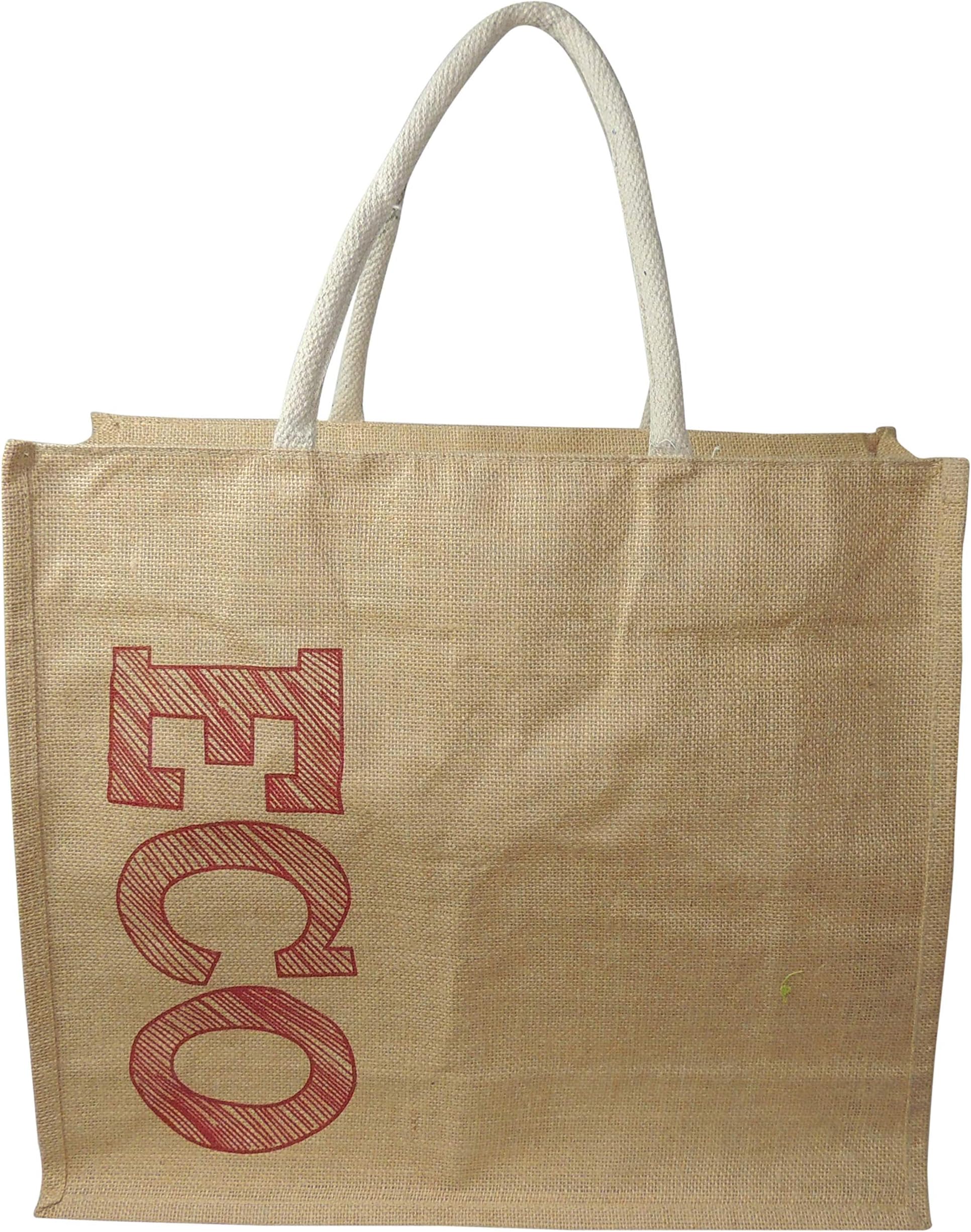 ECO-Friendly Large Size Jute Shopping Bag with Zip Closure - Single Assorted Bag