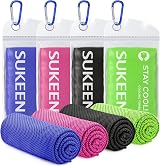 Sukeen 4 Pack Cooling Towels 40x12 Ice Towel Microfiber Gym Yoga