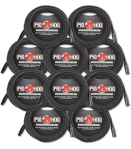 Amazon.com: Pig Hog PHM25 25' ft XLR 8mm Tour Grade Mic Cable (10