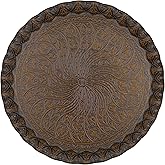 Alisveristime Turkish Ottoman Coffee Tea Serving Tray – 11.8 Inches, Wavy Zamac Tray with Traditional Motifs, Available in Five Color Variations (Autentic)