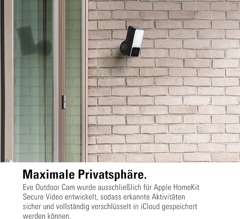 Outdoor Cam (Apple Home) 2er-Pack – Smarte Außenkamera mit Flutlicht