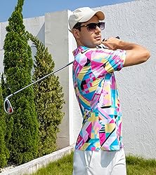 uideazone Mens Polo Shirts Athletic Fit 3D Printed