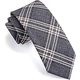 GUSLESON 2.8"(7cm) Plaid/Striped Necktie Tartan Woven TR Material Tie + Gift Box