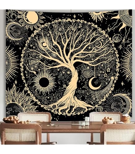 Tapisserie Murale Galaxie UV Réactive - 130x150cm Ou 148x200cm - Décor Psychédélique