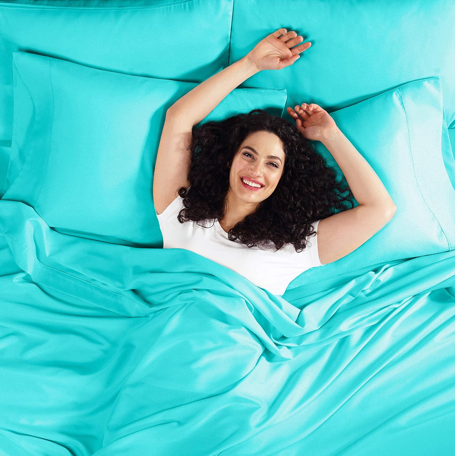 6 Piece Queen Sheets - Bed Sheets Queen Size – Bed Sheet Set Queen Size - 6 PC Sheets - Deep Pocket Queen Sheets Microfiber Queen Bedding Sets Hypoallergenic Sheets - Queen - Teal Blue: Home & Kitchen