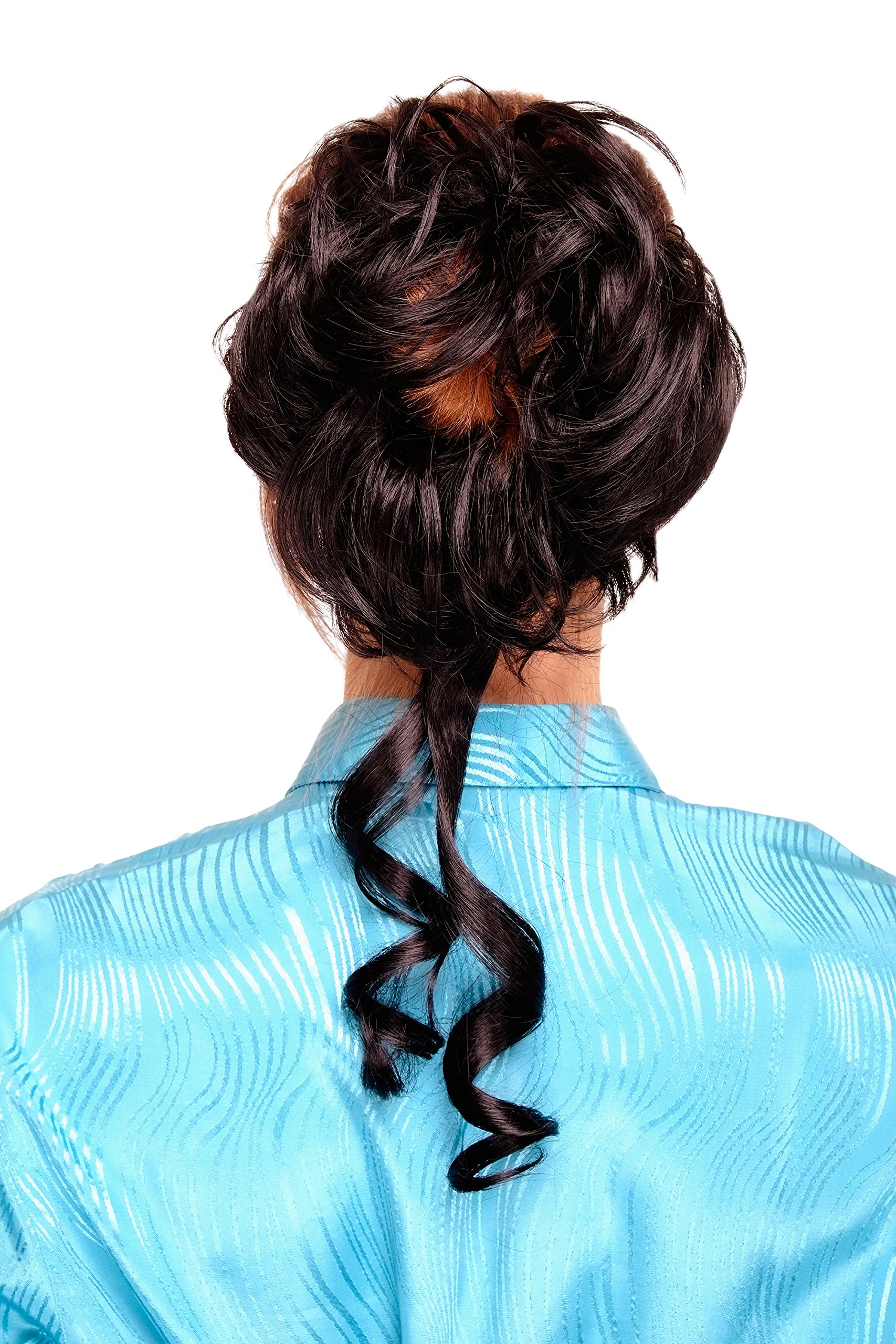 WIG ME UP YZF-3072HT-1 Hair Piece baroque voluminous wild curled like scrunchy with micro comb Black