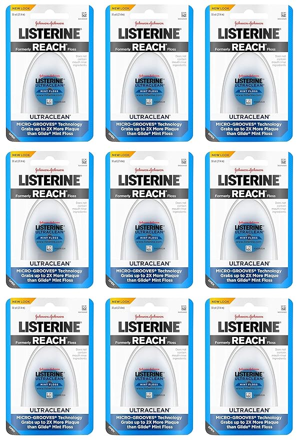 Listerine Ultraclean Floss Dispensers, Mint, 30 Yard (Pack
