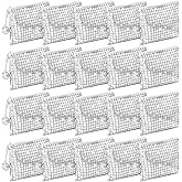 Locmeo 20 Pack Disco Makeup Bags Pop Star Party Favors Portable Glitter Sequin Mirror Cosmetic Organizer with Zipper, Suit for Bachelorette New Years Eve 70s, 80s, 90s Disco Party Favor (Silver)