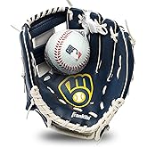 Franklin Sports MLB Youth Teeball Glove and Ball Set - Kids Baseball and Teeball - Perfect First Kids Glove - 9.5"