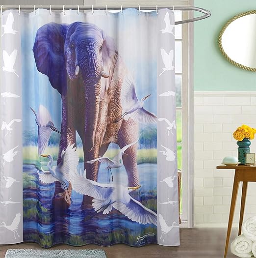 Amazon Com Bathroom Shower Curtain Set Wildlife Animal Lover