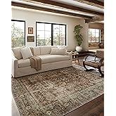 Loloi Magnolia Home by Joanna Gaines Sinclair Collection SIN-01 Rust/Lagoon 7'-6" x 9'-6", .25" Pile Height, Machine Washable