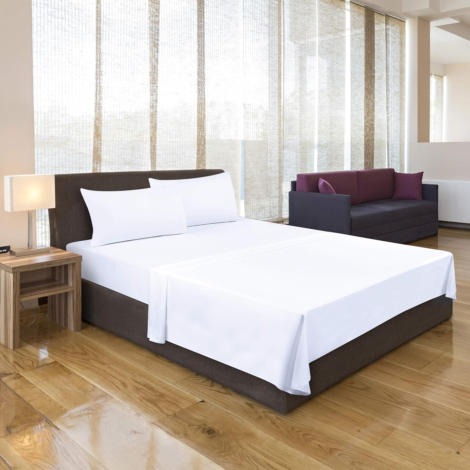 Utopia Bedding Flat Sheets - Pack of 6 - Soft Brushed Microfiber Fabric - Shrinkage & Fade Resistant Top Sheets - Easy Care (Twin, White): Home & Kitchen