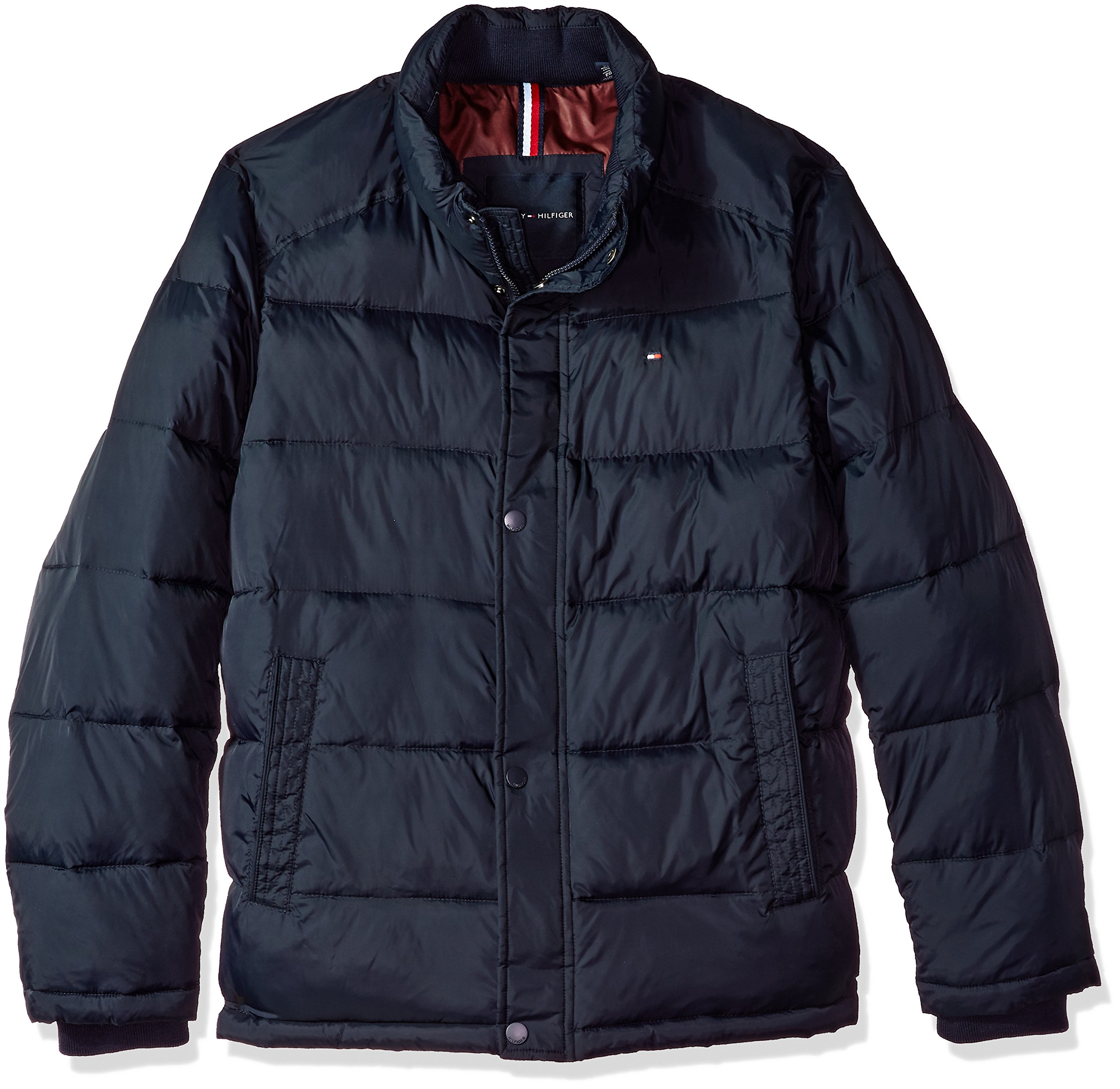 Tommy Hilfiger Men's Nylon Puffer Jacket, Midnight, 2XL Homer's Coat