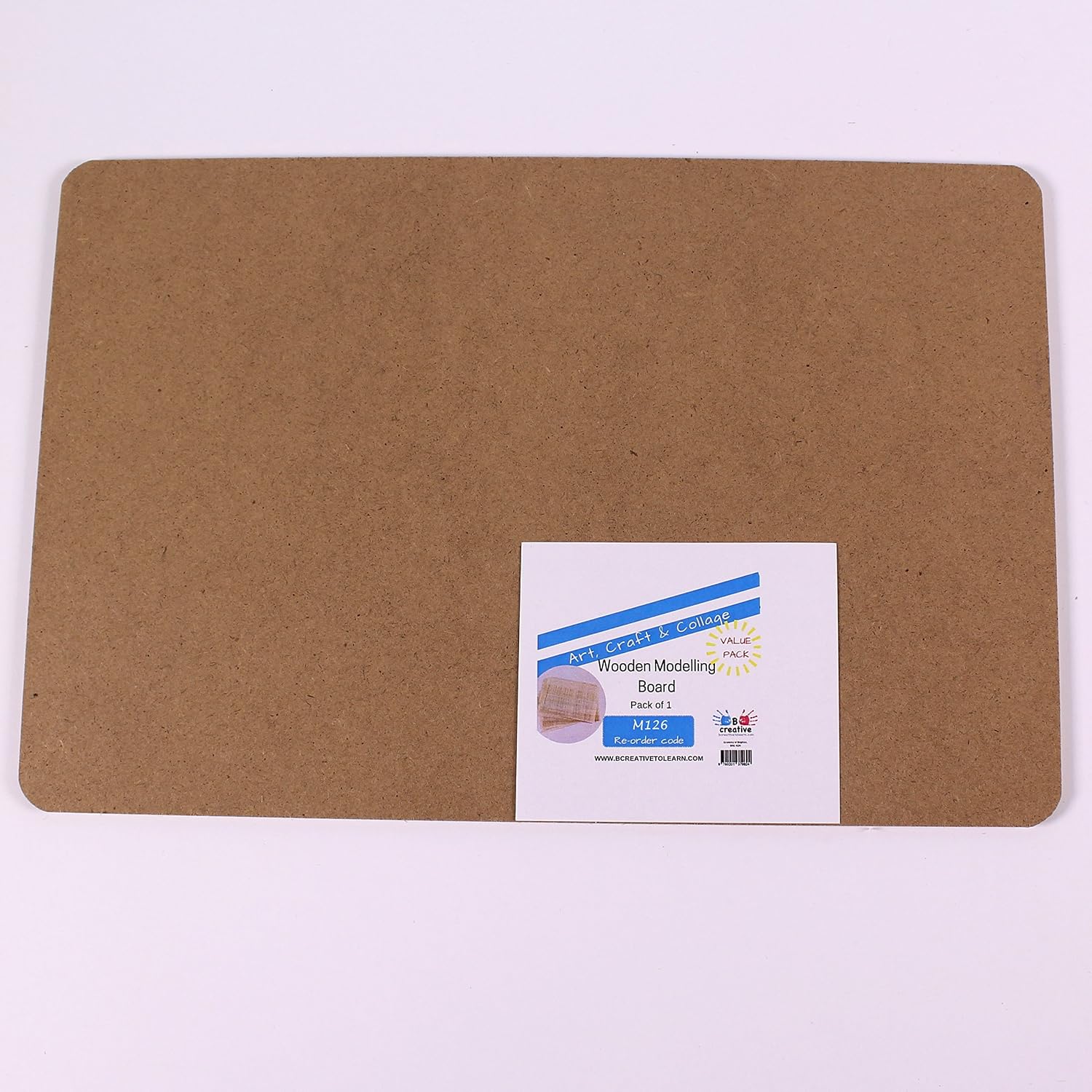Be Creative A4 Wooden Modelling Board 20cm x 30cm Single Board Proective Easy to Clean, Assorted Colours, 1 - Image 4
