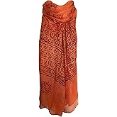 Genesis Imports Indian Om Mantra Hand Block Printed Scarf Prayer Shawl