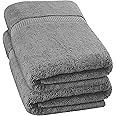 Utopia Towels - Luxurious Jumbo Bath Sheet (35 x 70 Inches, Grey) - 600 GSM 100% Ring Spun Cotton Highly Absorbent and Quick 