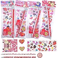 JOYIN 28 Pack Valentines Day Stationery Kids Gift Set for School Classmates Exchange Gift, Valentine Party Favor, Includes Pe