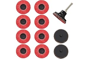 COSPOF 2 Inch Flap Disc 80 Grit,Surface Conditioning Disc,Quick Change Connection,Ceramic Abrasive Materials,Two Times Stronger Cutting Power,10+1 Pack.