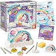 MindWare Dig It Up! Rainbow Shaped Discovery for Girls - Kit Includes 13 Charms for Find, 2 Chiseling Tools, Hammer, Excavation Brush, Sponge, Poster and Guidebook - Ages 4 and Up