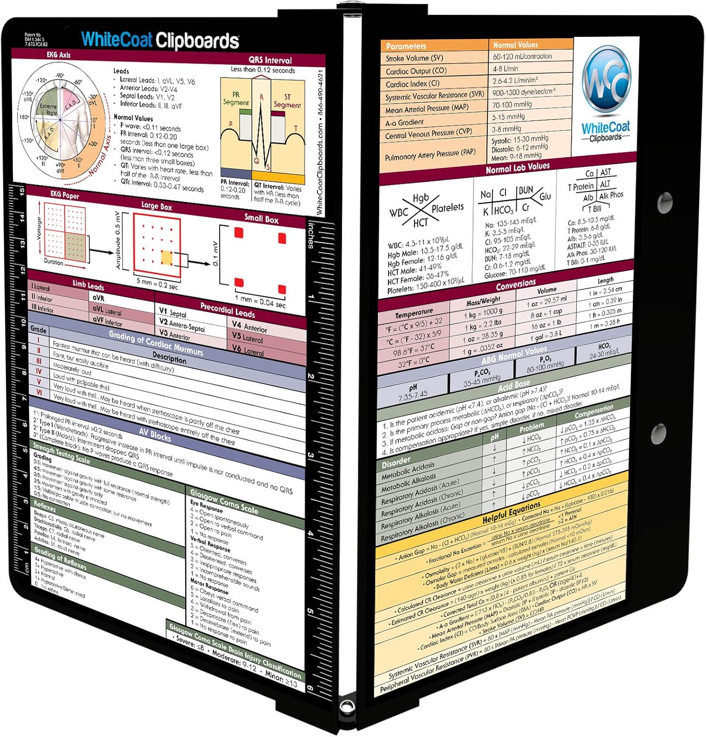 Amazon Com Whitecoat Medinfo Clipboard Medical Edition Black White Coat Clipboard Office Products