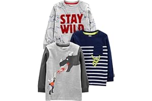 Simple Joys by Carter's Boys' 3-Pack Long Sleeve Shirts