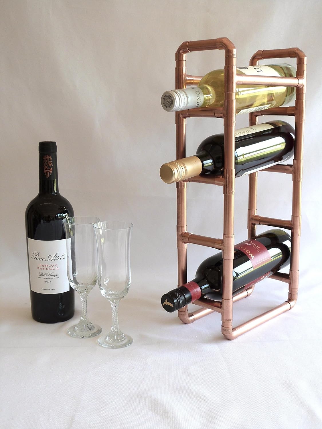 Wine rack copper Amazon.co.uk Handmade