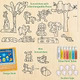 Imagimake Window Art Jungle 16-Piece Glass Paint & Suncatcher Kit view 2