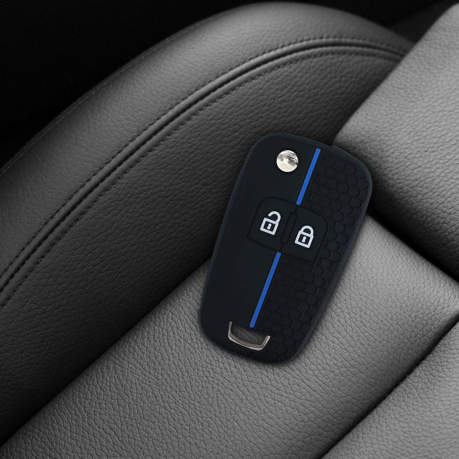kwmobile Car Key Cover Compatible with Vauxhall (Opel) Chevrolet 2 Button Car Flip Key Key Cover - Image 3