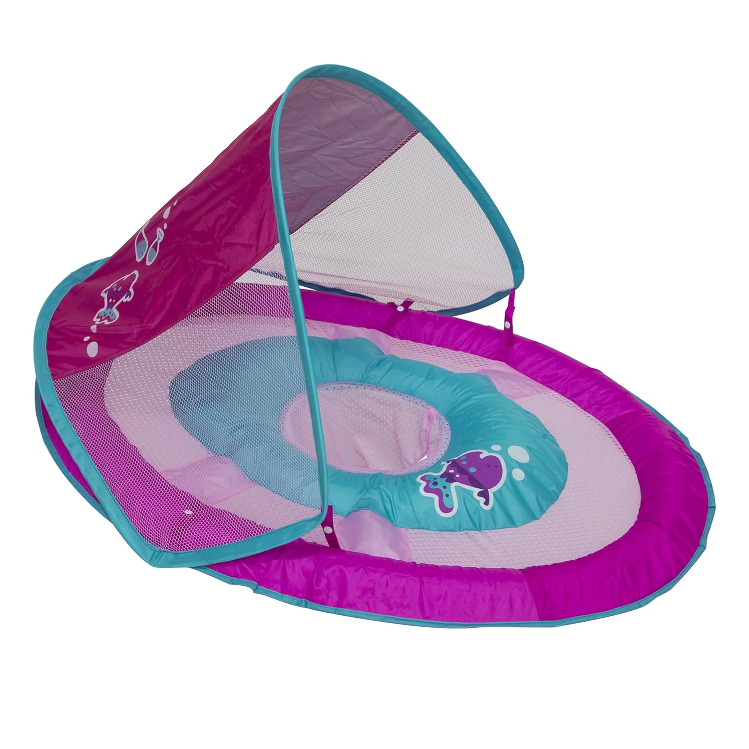 SwimWays Baby Spring Float Sun Canopy - Pink Fish