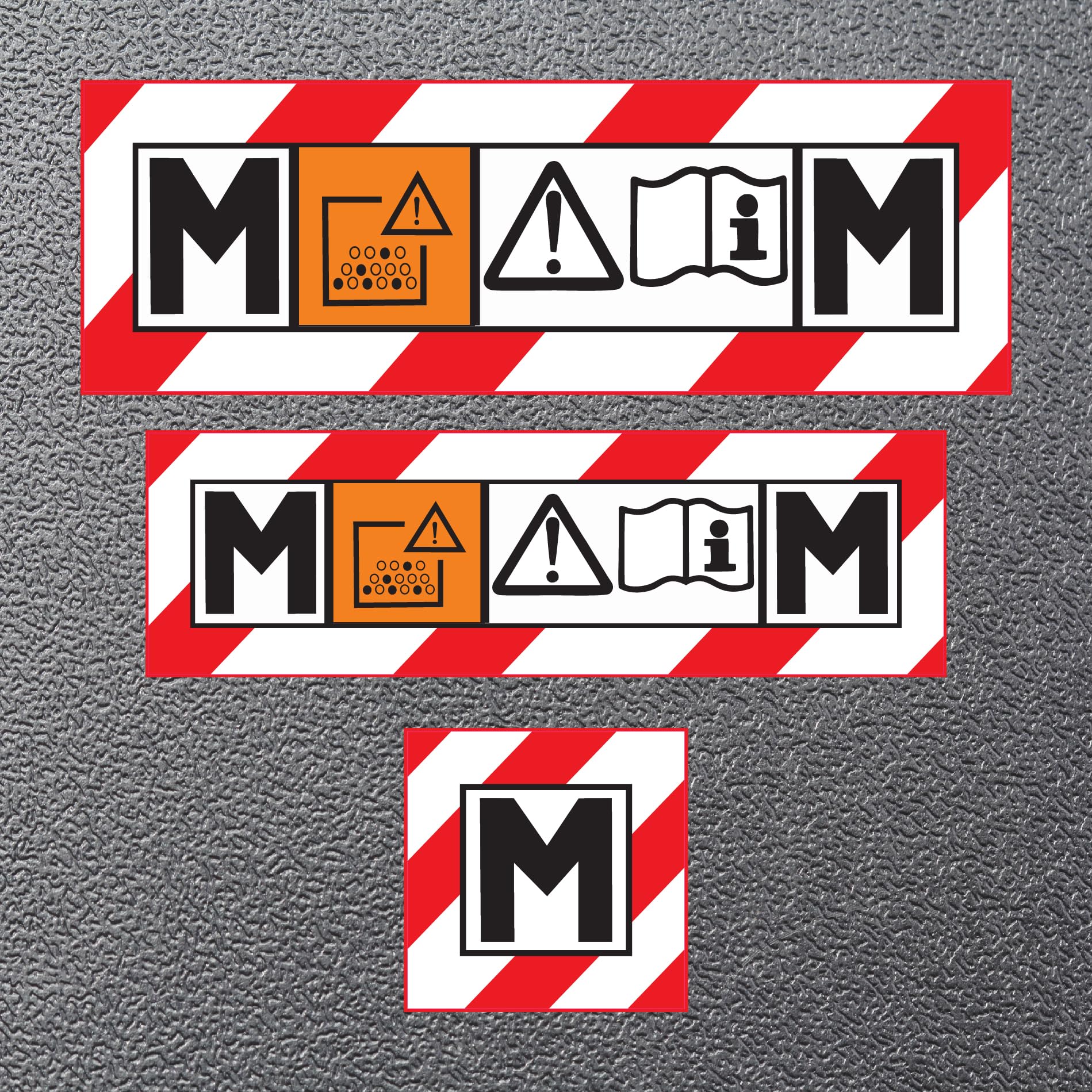 3X M Class Replacement Stickers Laminated, for Vacuum Hover Extractor