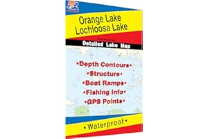 FISHING HOT SPOTS Orange/Lochloosa Fishing Map, Lake
