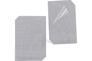 FLYZZZ Window Screen Repair Patch, 5'' x 7” Window Screen Repair Kit,Strong Adhesive 10Pc Grey Window Screen Repair Kit, Big Hole Screen Patch Repair Kit