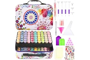 POLRAI Diamond Painting Storage Containers 120 Slot Diamond Painting Accessories, Diamond Art Accessories and Tools for DIY 5D Diamond Art Craft Jewelry Bead Rhinestones Organizer…