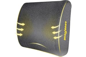 Goodyear Lumbar Support Car Seat Cushion -Accessories for Driving– Memory Foam Pillows, Lumbar Support Pillows for Car Seat, Cushion for Office Chairs, Ergonomic Back Support, Desk Accessories