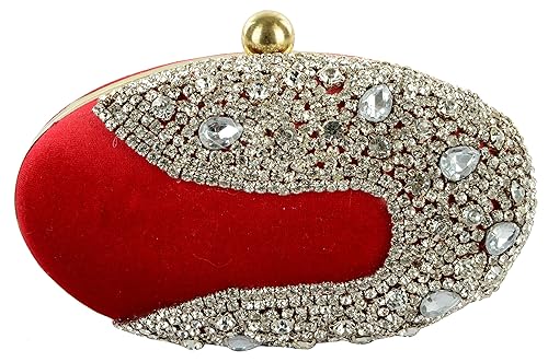 Tooba Womens Crystal Egg Box Clutch