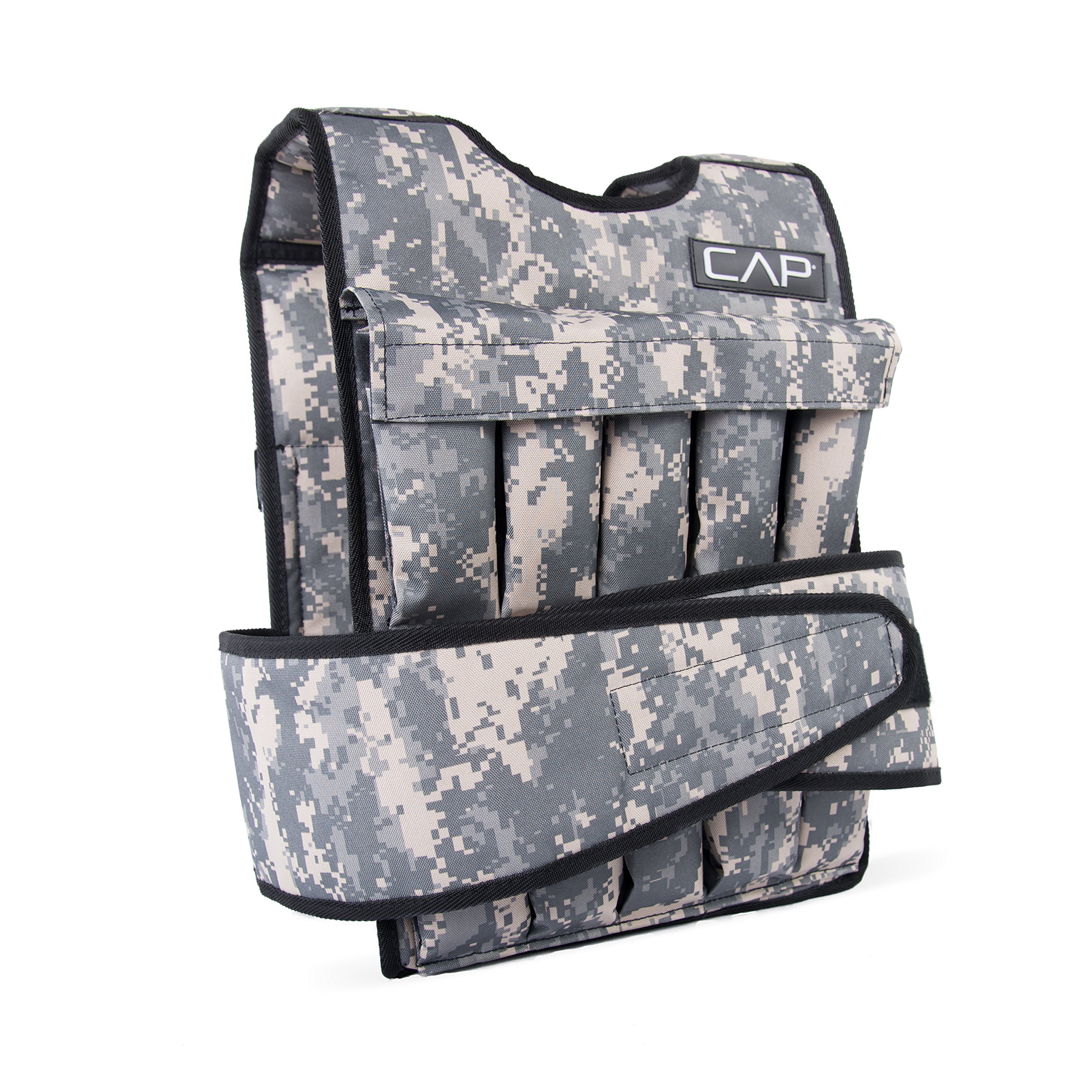 CAP Barbell Chaleco con peso ajustable de 40 libras, camuflaje