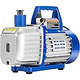 VIVOHOME 110V 1/2 HP 5 CFM Dual Stage Rotary Vane HVAC Air Vacuum Pump with Oil Bottle ETL Listed