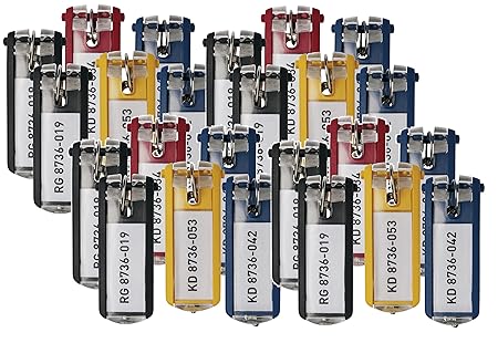 Durable 195700 Schlüsselanhänger, 24 Stück farbig sortiert (24 farbig sortiert)