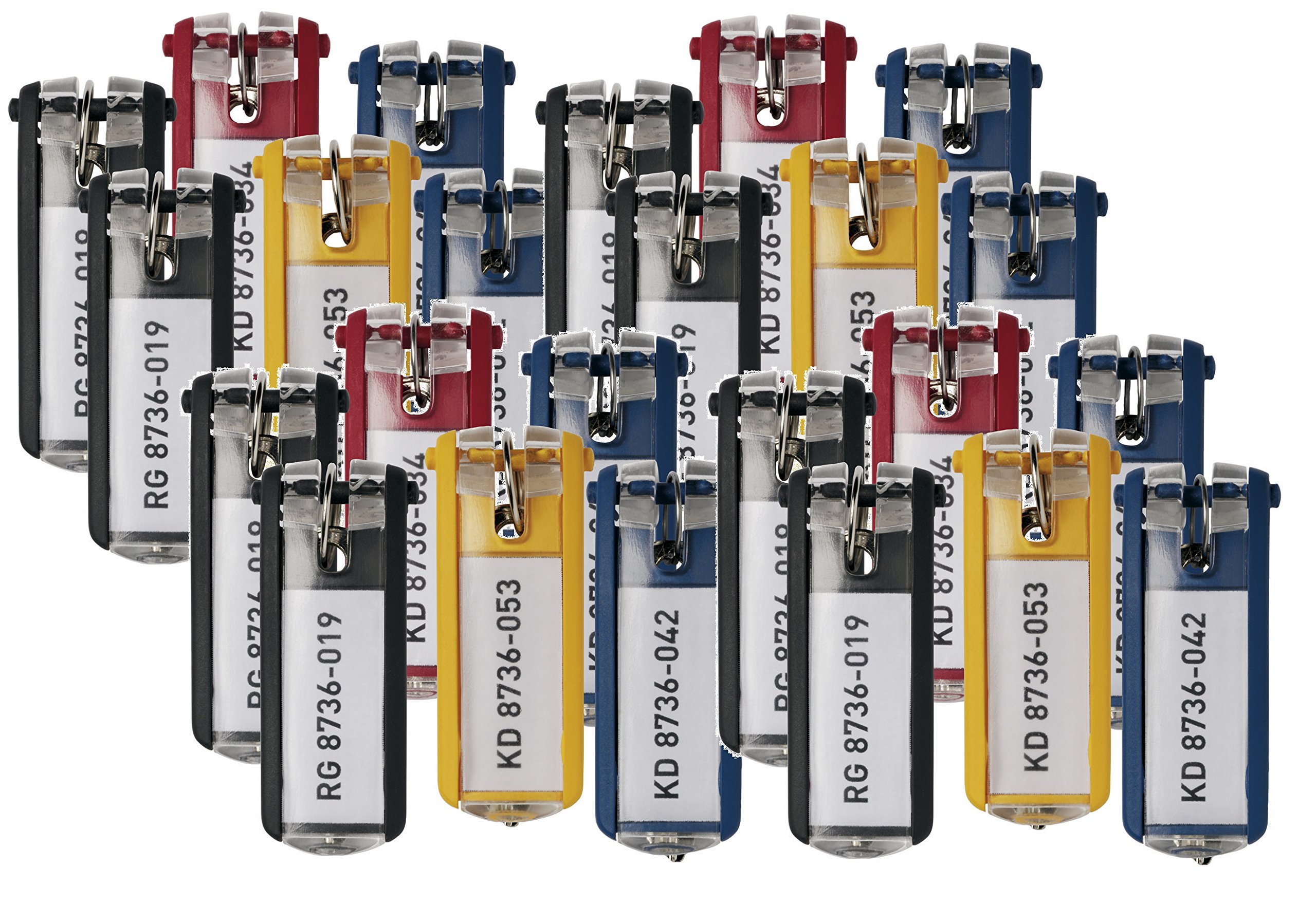 Durable 195704 key ring (made of plastic, 70 x 25 mm) 6 pieces yellow, 195700/24/00