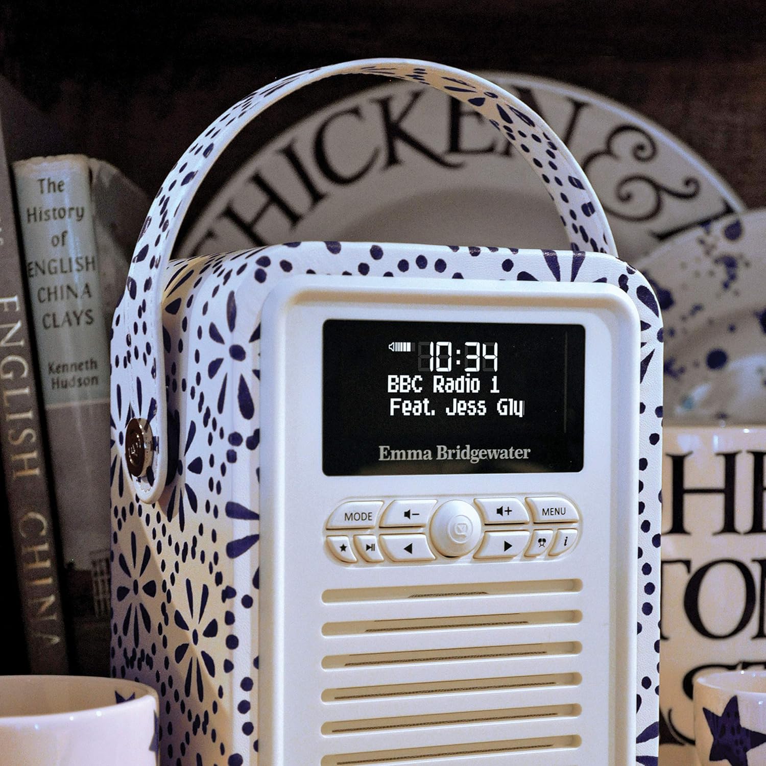 Emma Bridgewater Blue Daisy Alarm Clock Aux Usb Bluetooth Vq Portable Retro Mini Dab And Dab Digital Radio With Fm Hi Fi Home Audio Radios Boomboxes Chefhouseresort Np