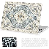 AKIT Compatible with MacBook Air 13 inch Case 2026 2025 2024-2022 M4 M3 M2 A3240 A3113 A2681, Pattern Hard Shell Laptop Case+Screen Protector+Keyboard Cover for MacBook Air 13.6 inch, EuropBlue