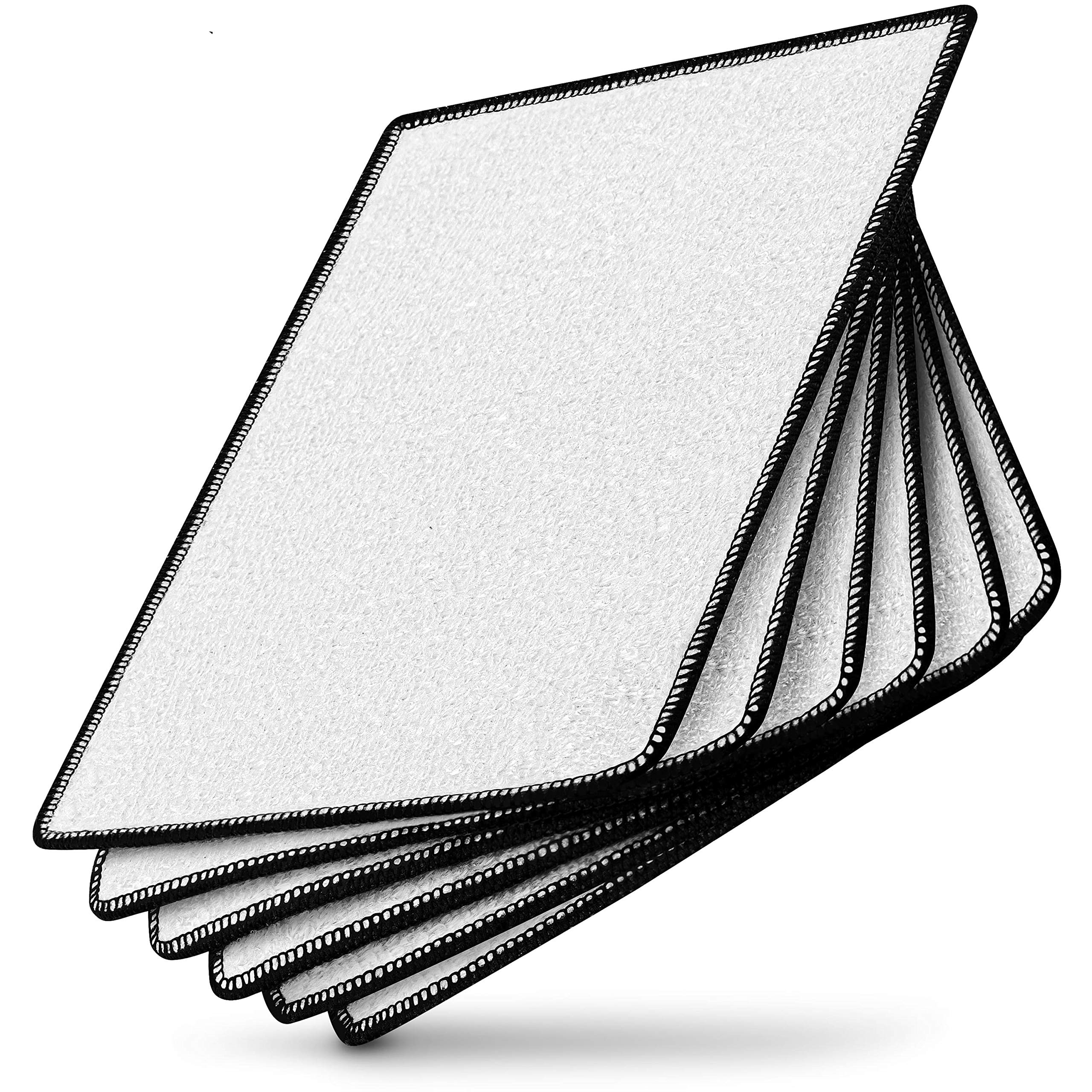 Meisterfaktur Premium Bamboo Cloths [6 pieces] - 90% Bamboo - Ideal Bamboo Cloths Kitchen for High Gloss Kitchens - Eco-Friendly Bamboo Washcloths for Kitchen, Bath & Household, Eco Cleaning Cloths