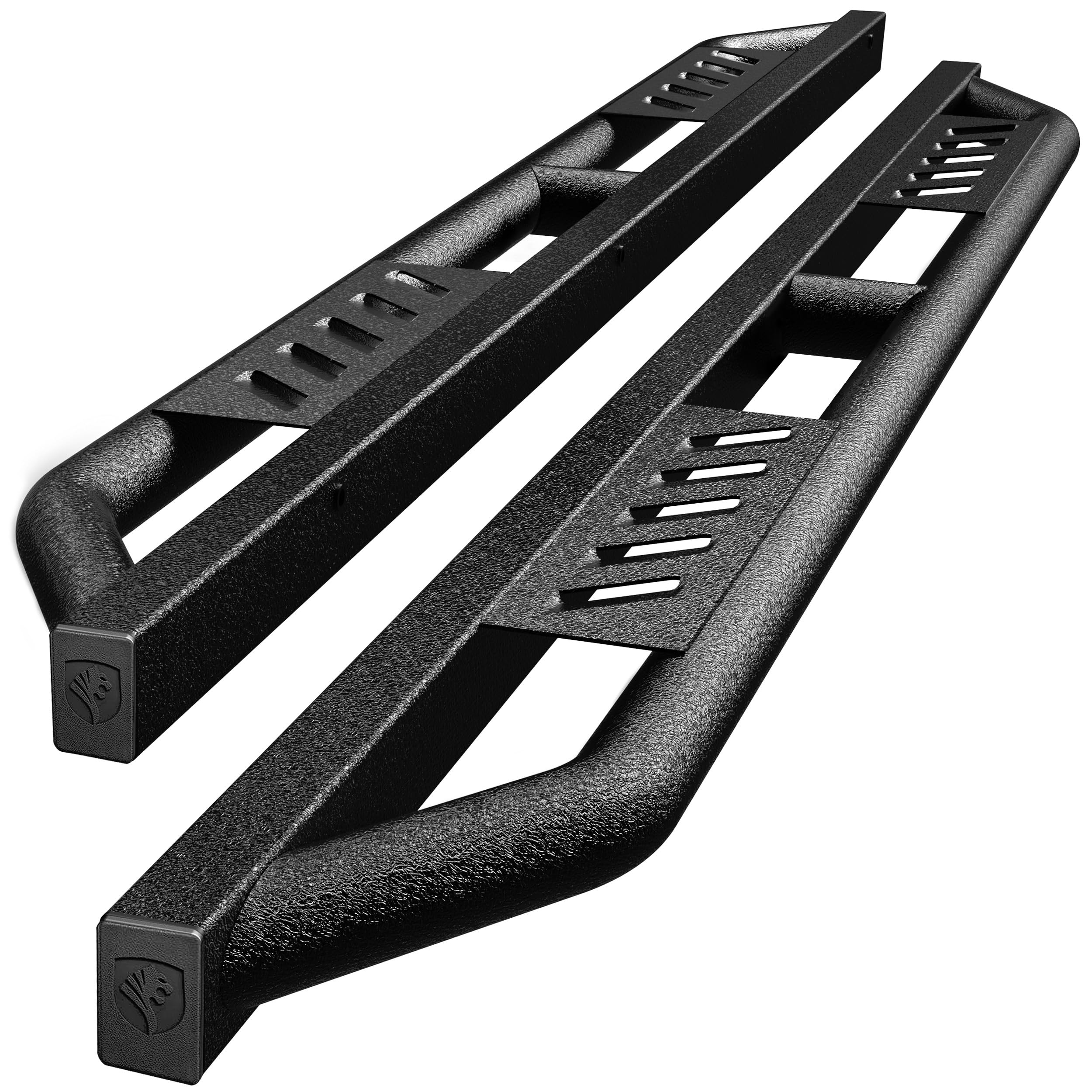 Photo 1 of Tyger Auto Trax Side Steps Compatible with 2019-2025 Chevy Silverado GMC Sierra 1500; 2020-2025 2500 3500HD | Crew Cab | TG-TX7C29758 | Textured Black Drop Step Rail Running Board