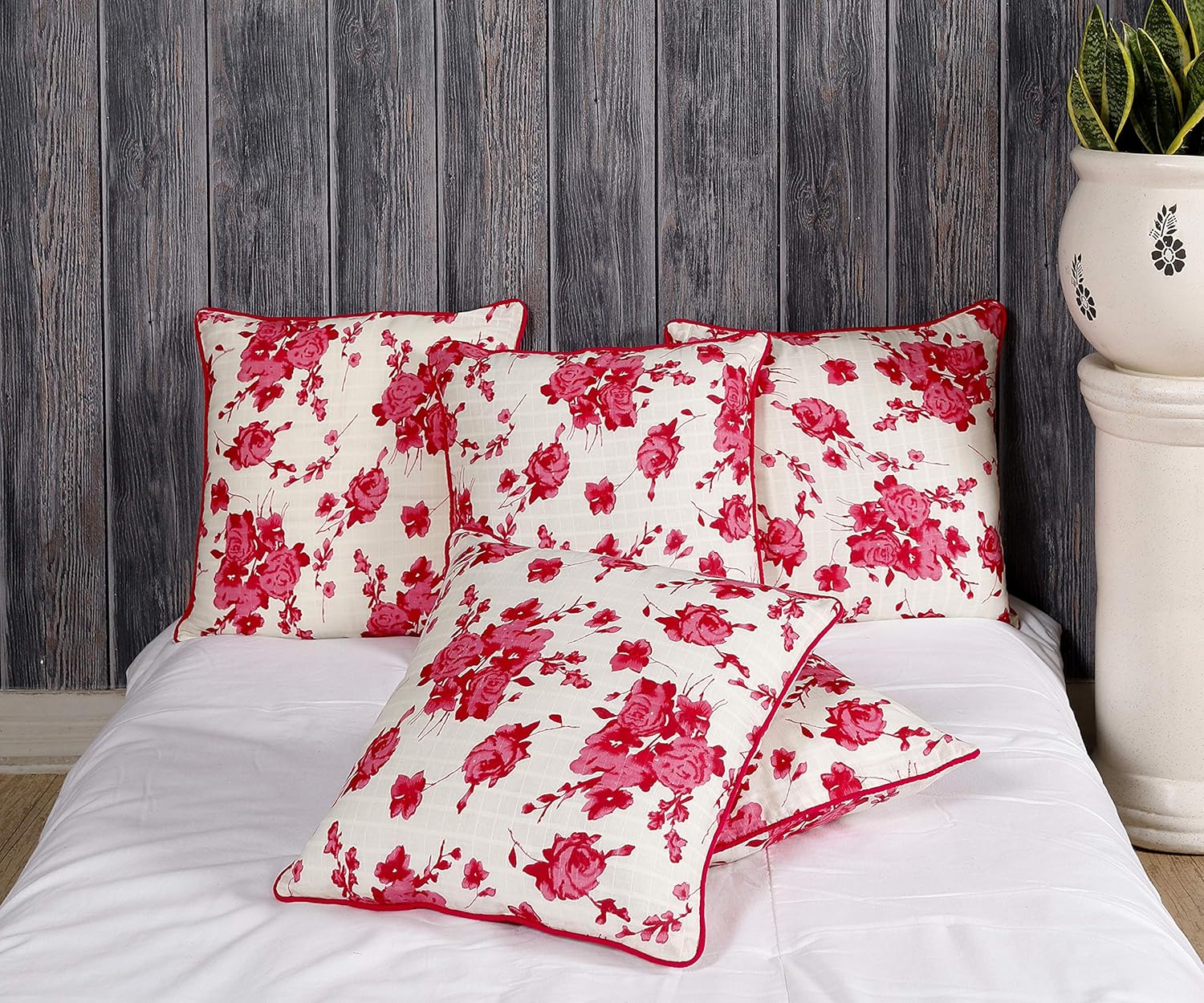 Buy Handicraft Palace Floral Printed Cotton Cushion Cover