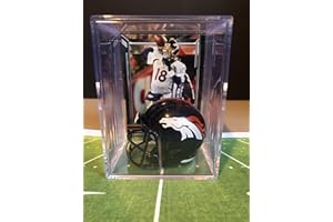 RIDDELL Denver NFL Helmet Shadowbox w/Peyton Manning card