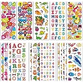 500+ Puffy Stickers,3D Stickers for Kids Toddlers - Cute Stickers Pack,Christmas Crafts Games for Kids,2-4 Year Old Boy Girl Birthday Gift - Christmas Gift for Grandkids,Stocking Stuffers for Kids